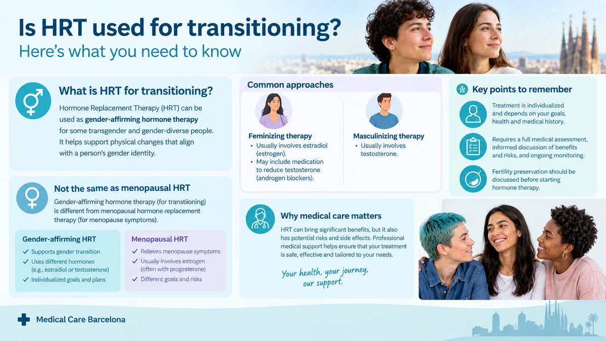 Is HRT used for transitioning? Here's what you need to know 1 HRT transitioning infography