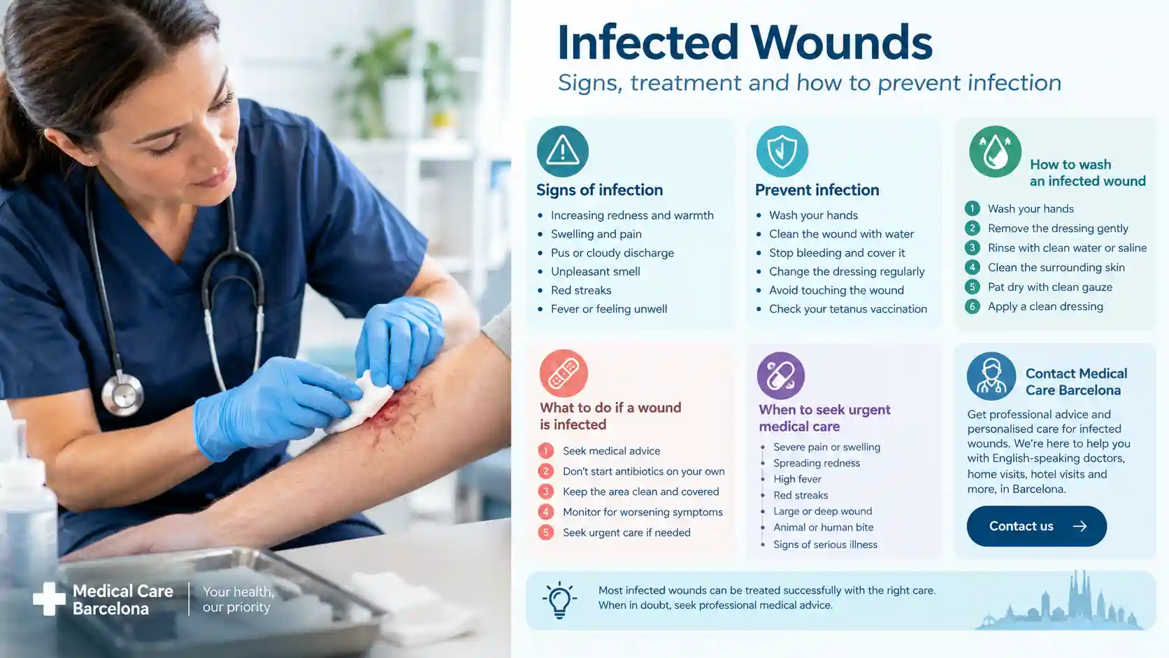 What to do with an infected wound